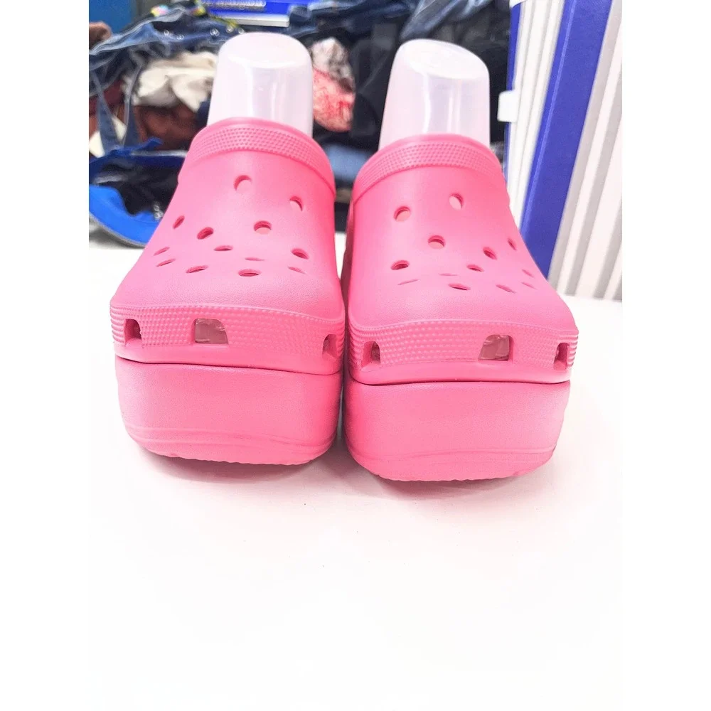 Crocs Siren Clog Pink Platform Block Heel Mules Womens Size 11
